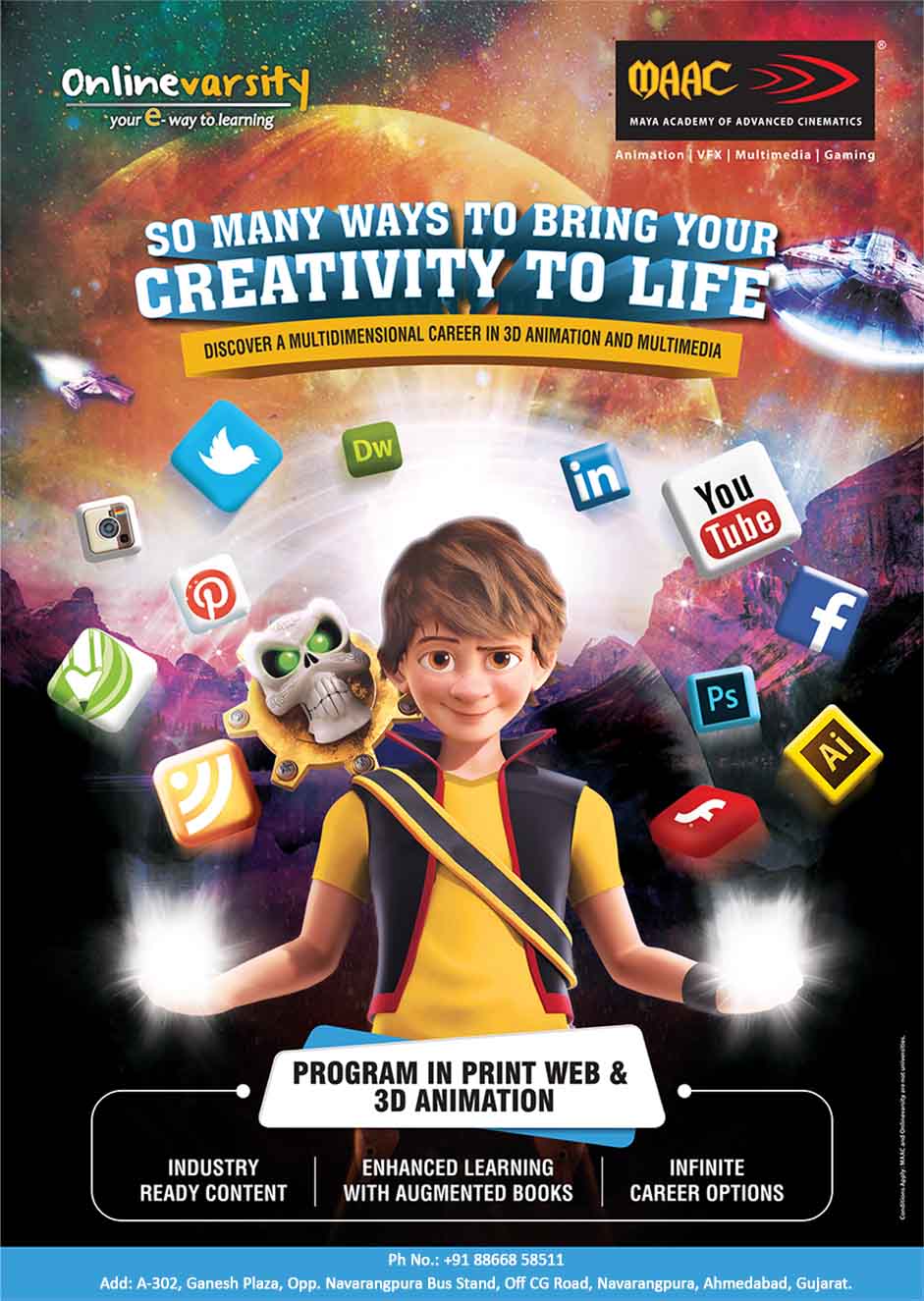 Animation, VFX, Graphic Design, Web Design, Gaming, Institute, Courses, Career Courses, Ahmedabad, Junagadh, Udaipur, Bhavanagar, Amreli, Bhuj, Rajkot, Arena Animation, Maac  Institute,  Career Courses, Job Ready Courses, Design Institute, Best Institute, Designing Courses, Designing Institute,after 12th course, animation and multimedia courses.