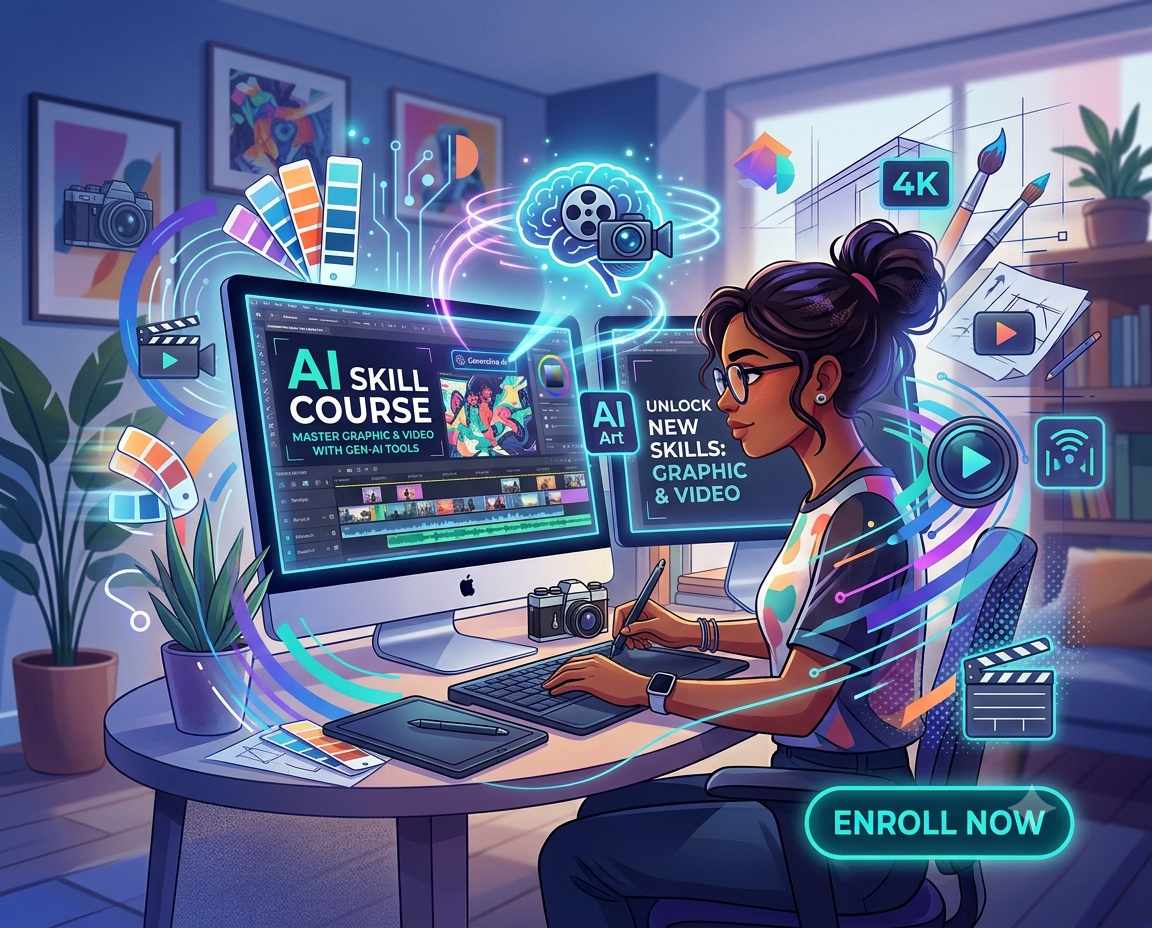AI Skill Course in Graphic Design & Video Editing