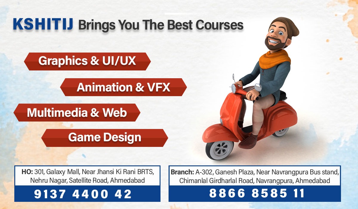 Graphic, Animation, Web UI UX Design, Video Editing, VFX Courses Institute  Ahmedabad